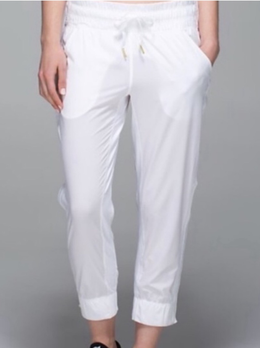 LULULEMON - Tearaway White Drawstring Jogger Pants